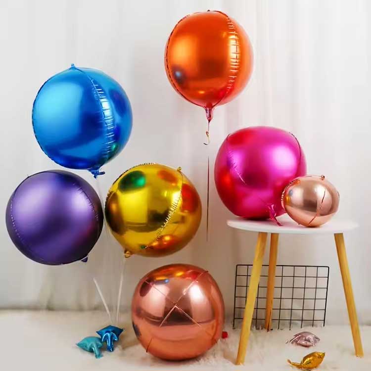 4D gekleurde ronde folieballon