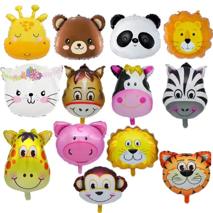 Folieballonnen met dierenkop