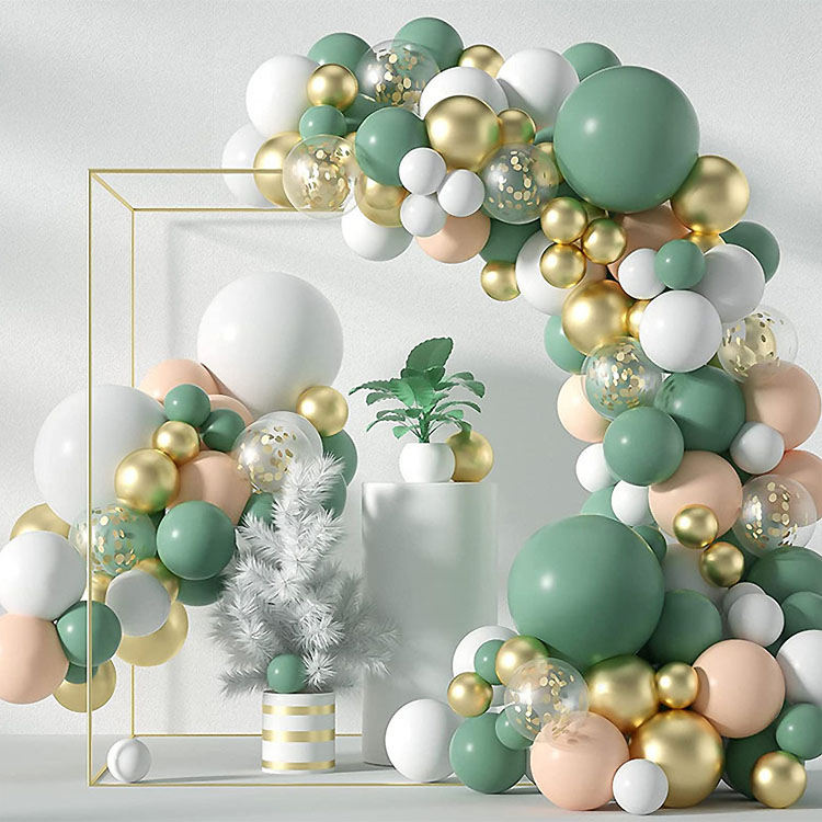 Babydouche saliegroene ballonnen Garland Arch Kit