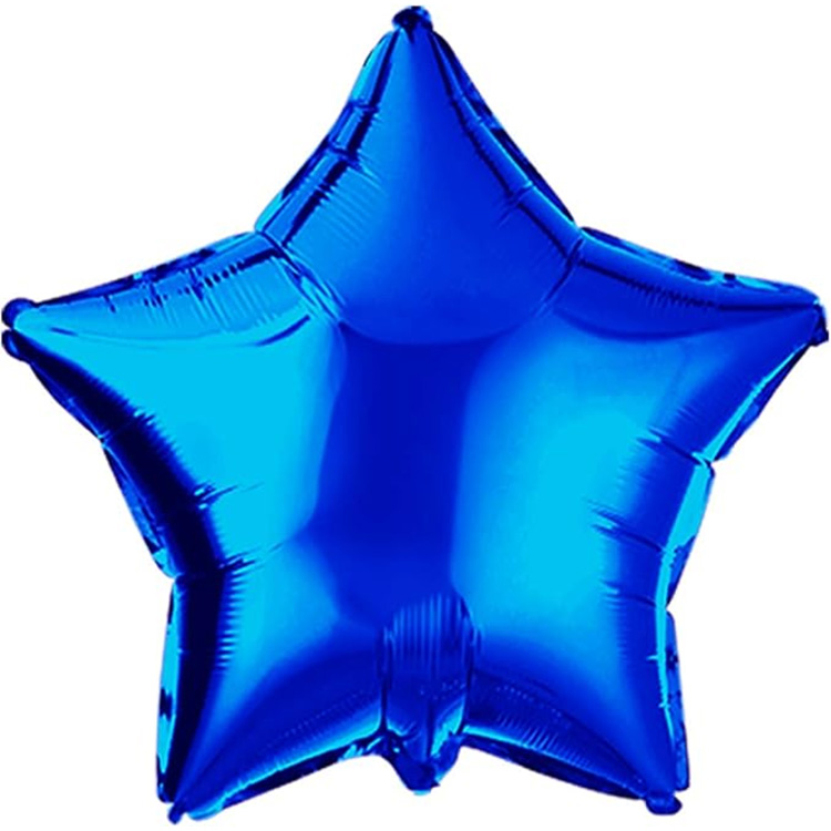 Blauwe folie sterballon