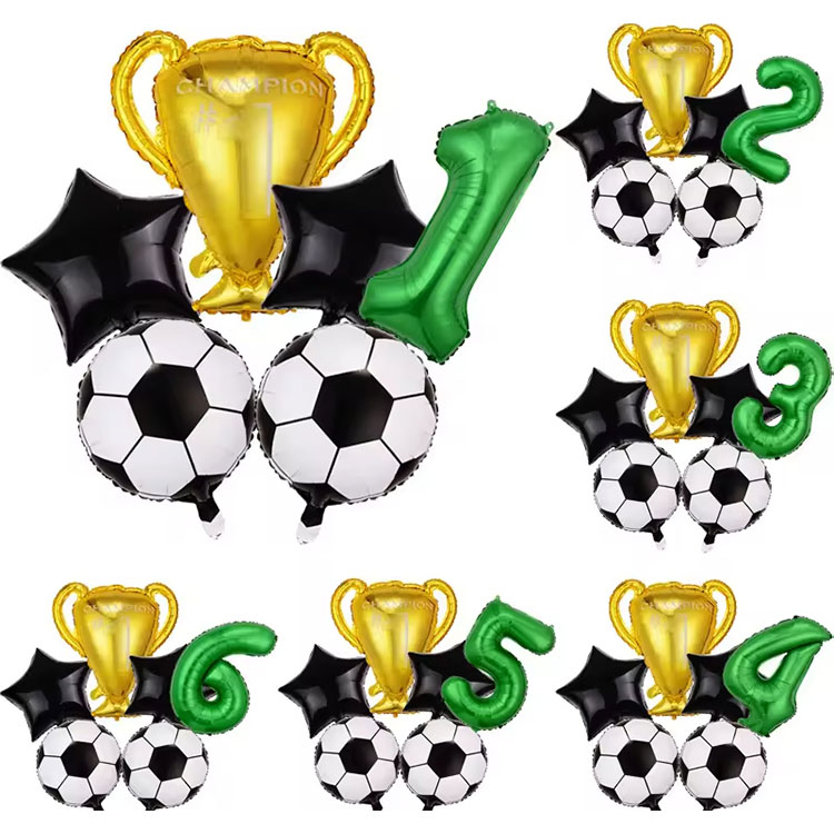 Groene digitale voetbalfeestdecorset