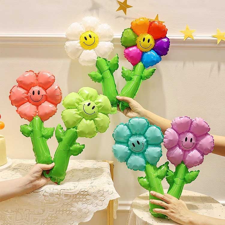 Handheld zonnebloemfolieballon