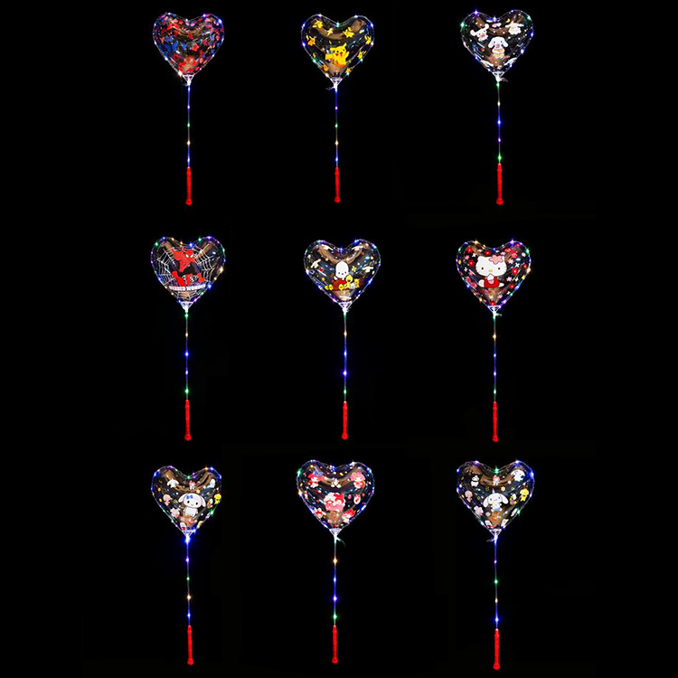 Hartvormige bedrukte Bobo-ballonnen