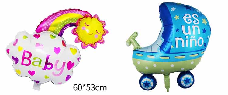 Gender reveal foil balloons