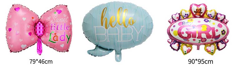 Gender reveal foil balloons