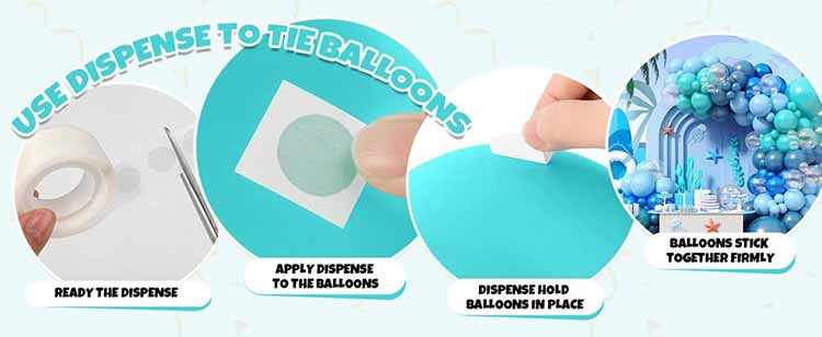 use dispense to tie balloons use-dispense to tie balloons