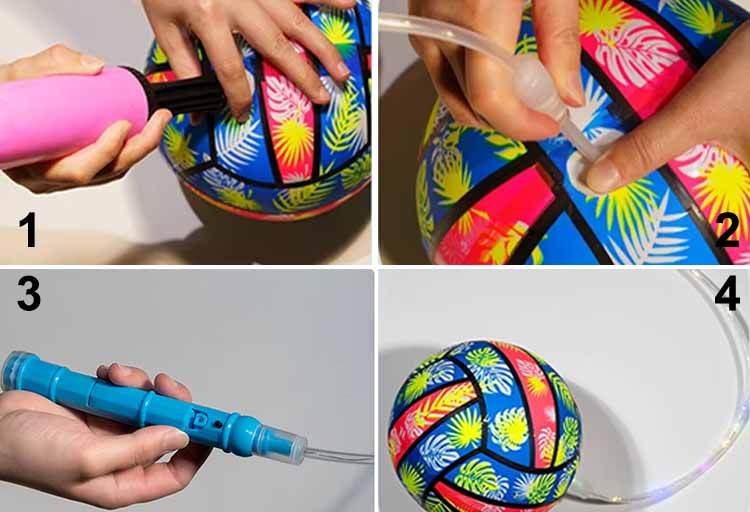 how to use led inflatable light up ball