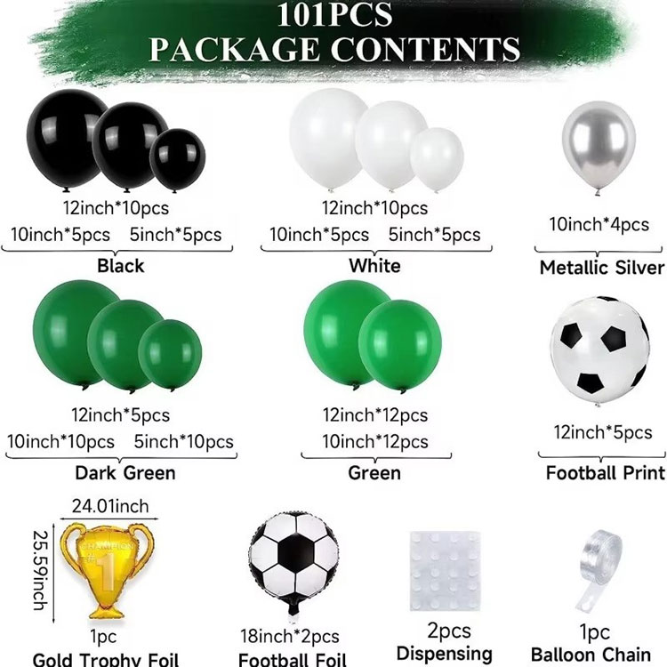 Football Themed Balloon Arch Kit4