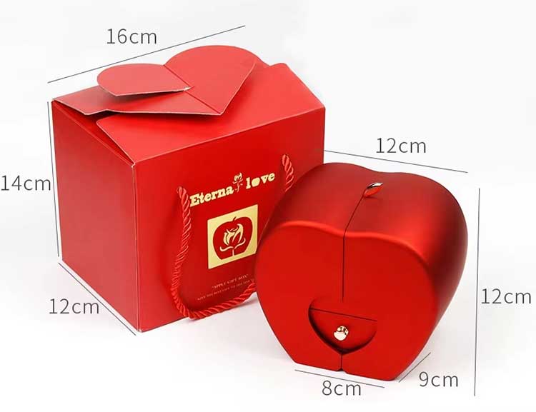 NEWSHINE Rose Apple Double Opening Gift Box