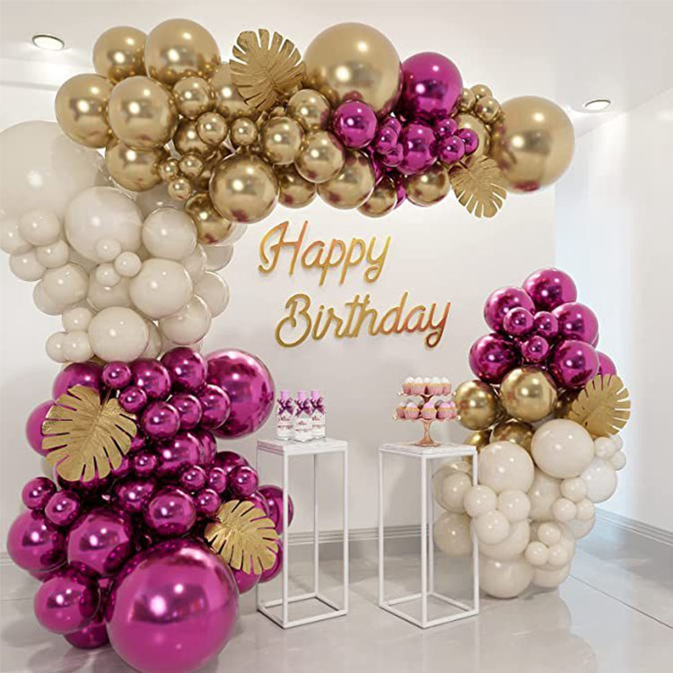 Metallic goud zand witte ballon Garland Arch Kit