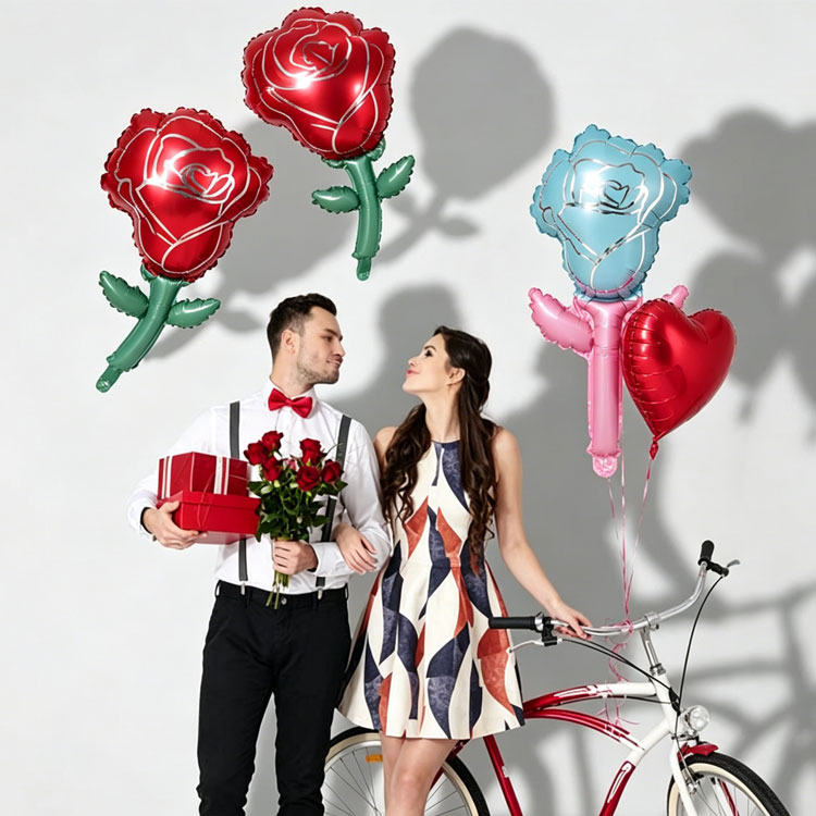 Folieballon met rozen voor Moederdag