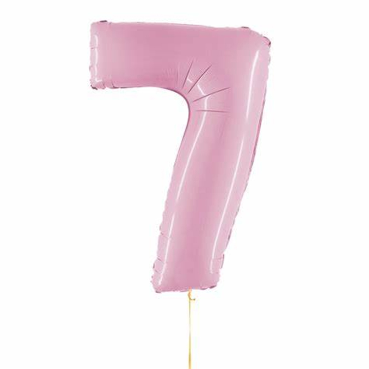 Pastelroze nummerballonnen