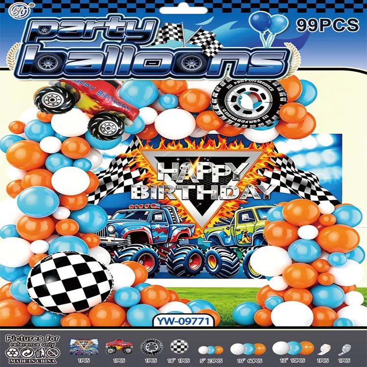 Ballonboogset voor raceauto's