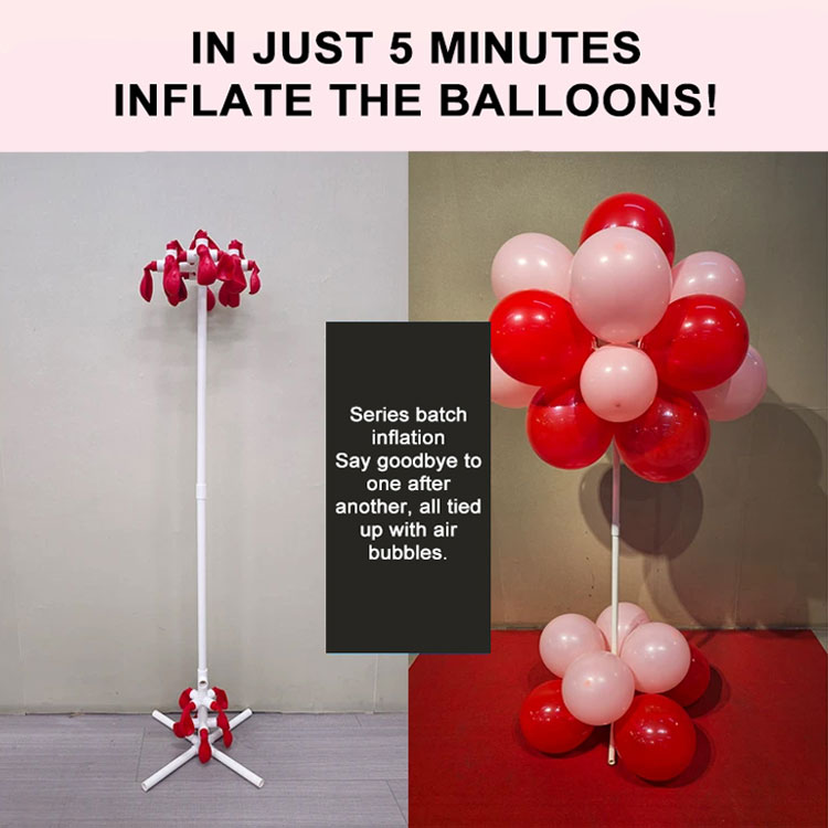 Zelfopblazende ballonboog kleine pijler