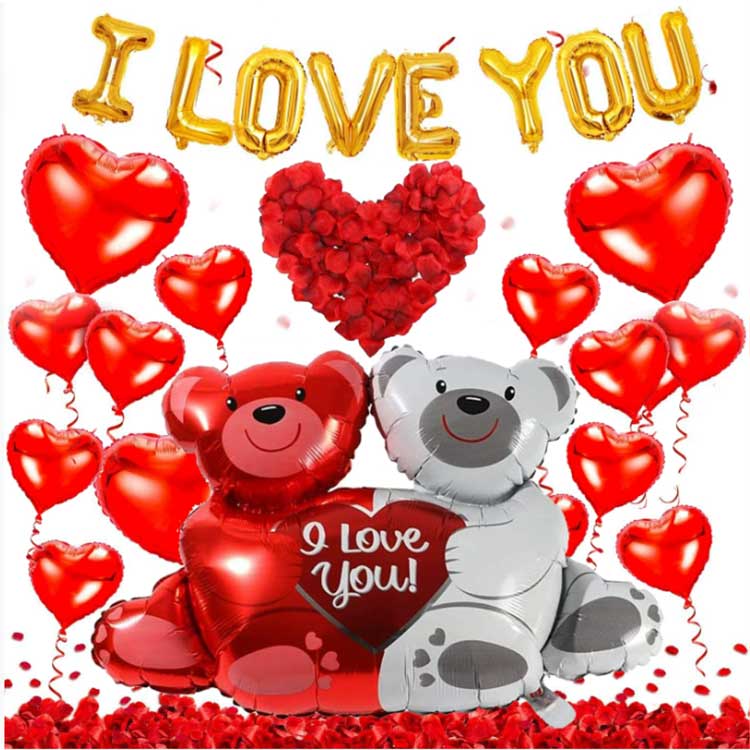 Folieballonnen voor Valentijnsdag